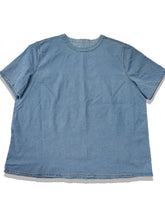 Plus Size Men's Daily Leisure Washing Water Solid Color Denim T-shirt